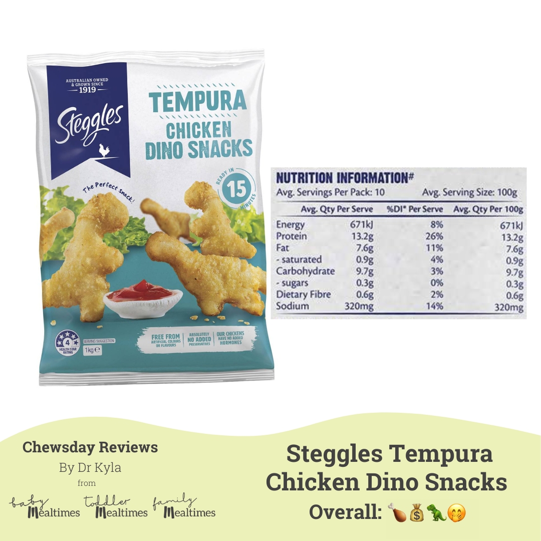 CR Steggles Tempura Chicken Dino Snacks