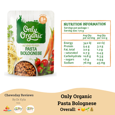 Only Organic Pasta Bolognese