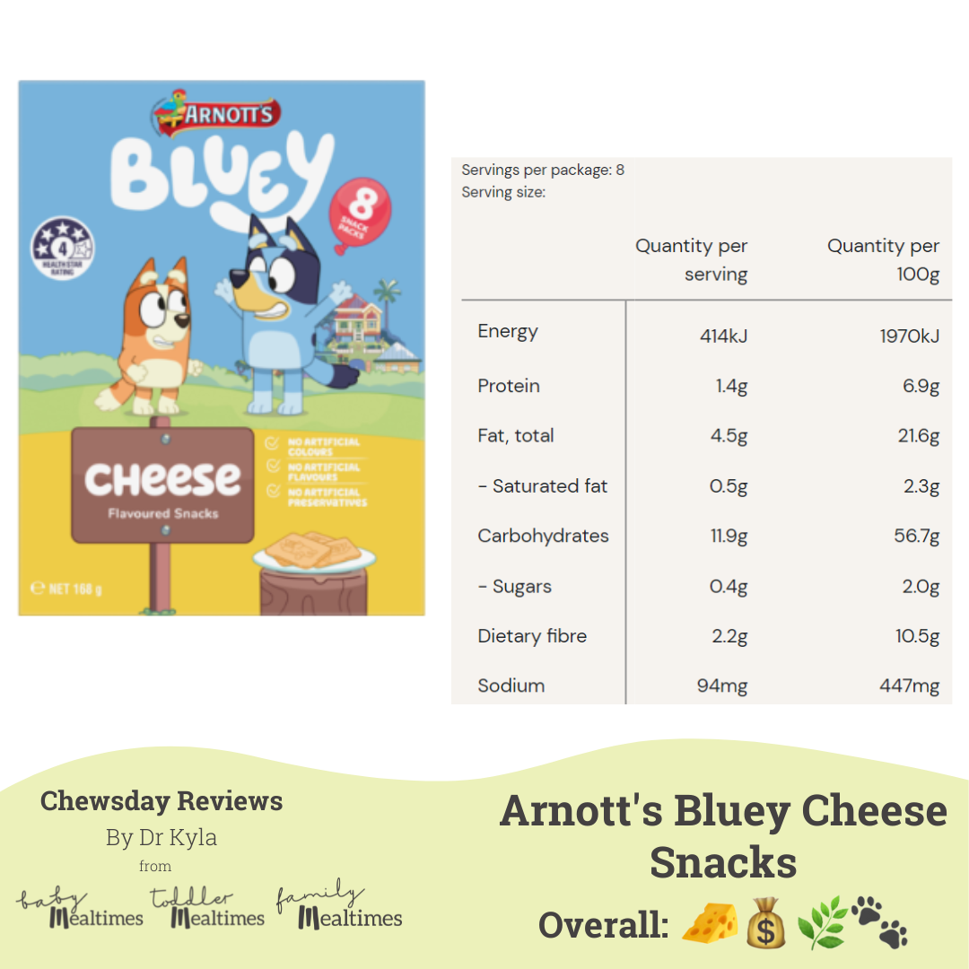 Arnott's Bluey cheese snacks
