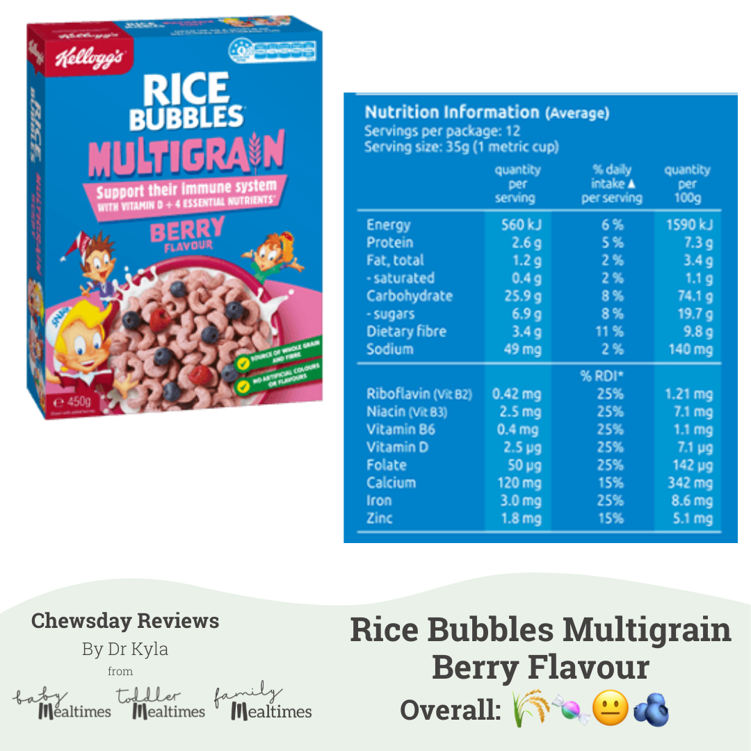 Rice Bubbles Multigrain Berry Flavour