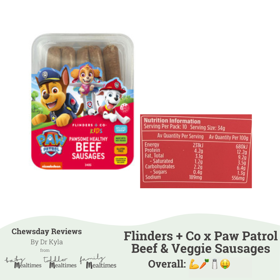 CR Flinders + Co x Paw Patrol Beef & Veggie Sausages