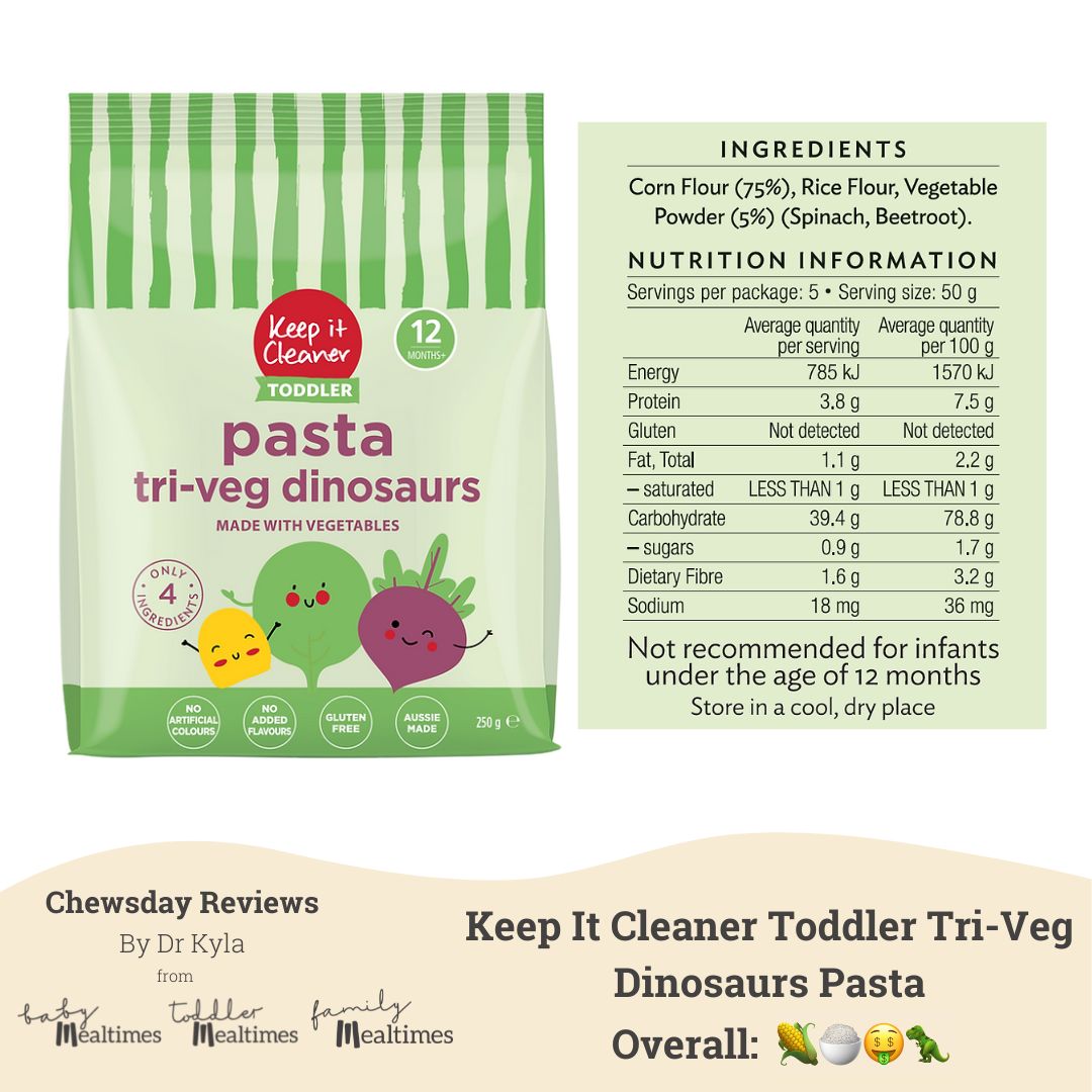 CR Keep It Cleaner Toddler Tri-Veg Dinosaurs Pasta