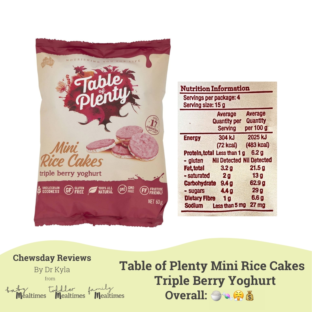CR Table of Plenty Mini Rice Cakes Triple Berry Yoghurt