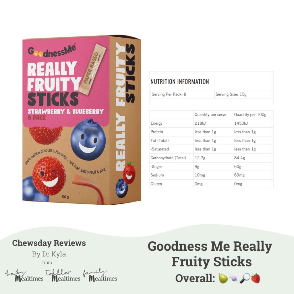 CR Goodness Me Fruity Sticks