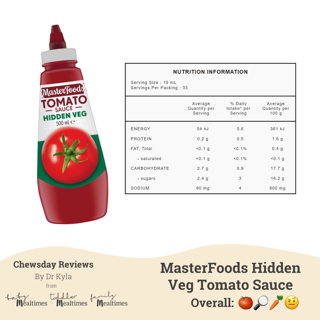 CR MasterFoods Hidden Veg Tomato Sauce