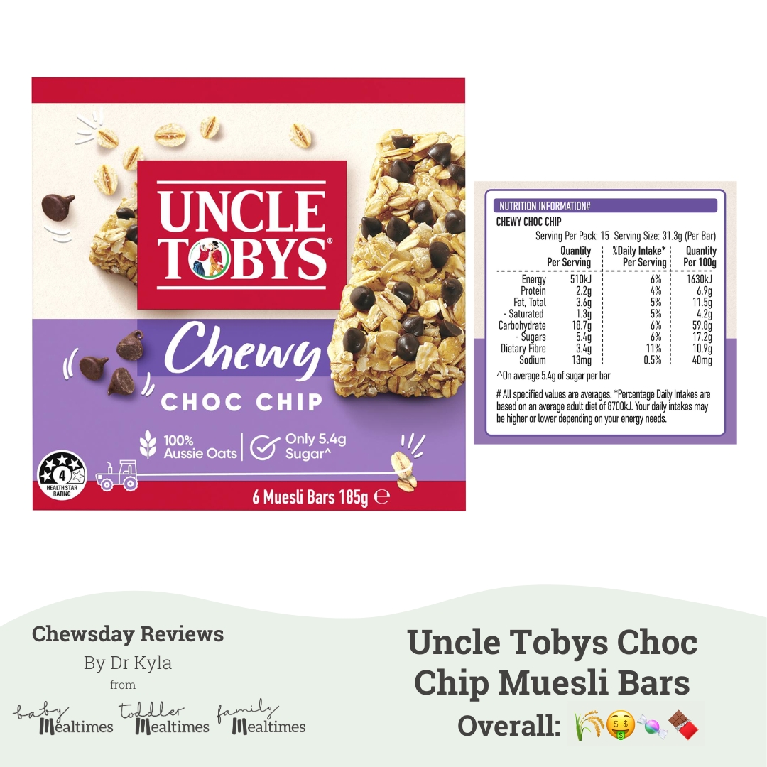 CR Uncle Tobys Chewy Choc Chip Muesli Bars
