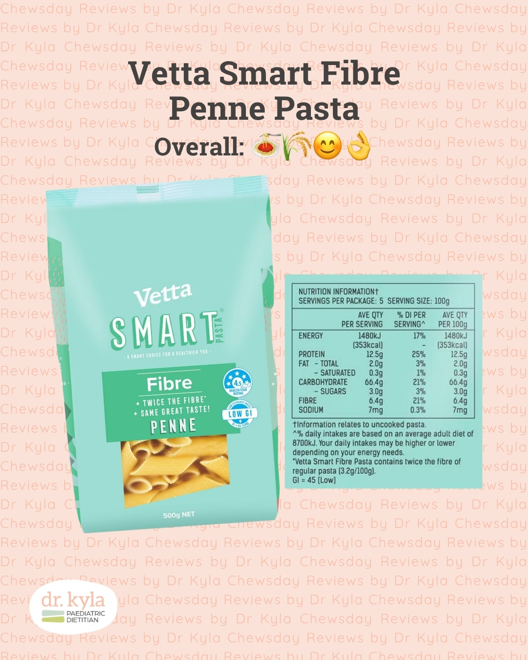 Vetta Smart Fibre Penne Pasta | Chewsday Reviews
