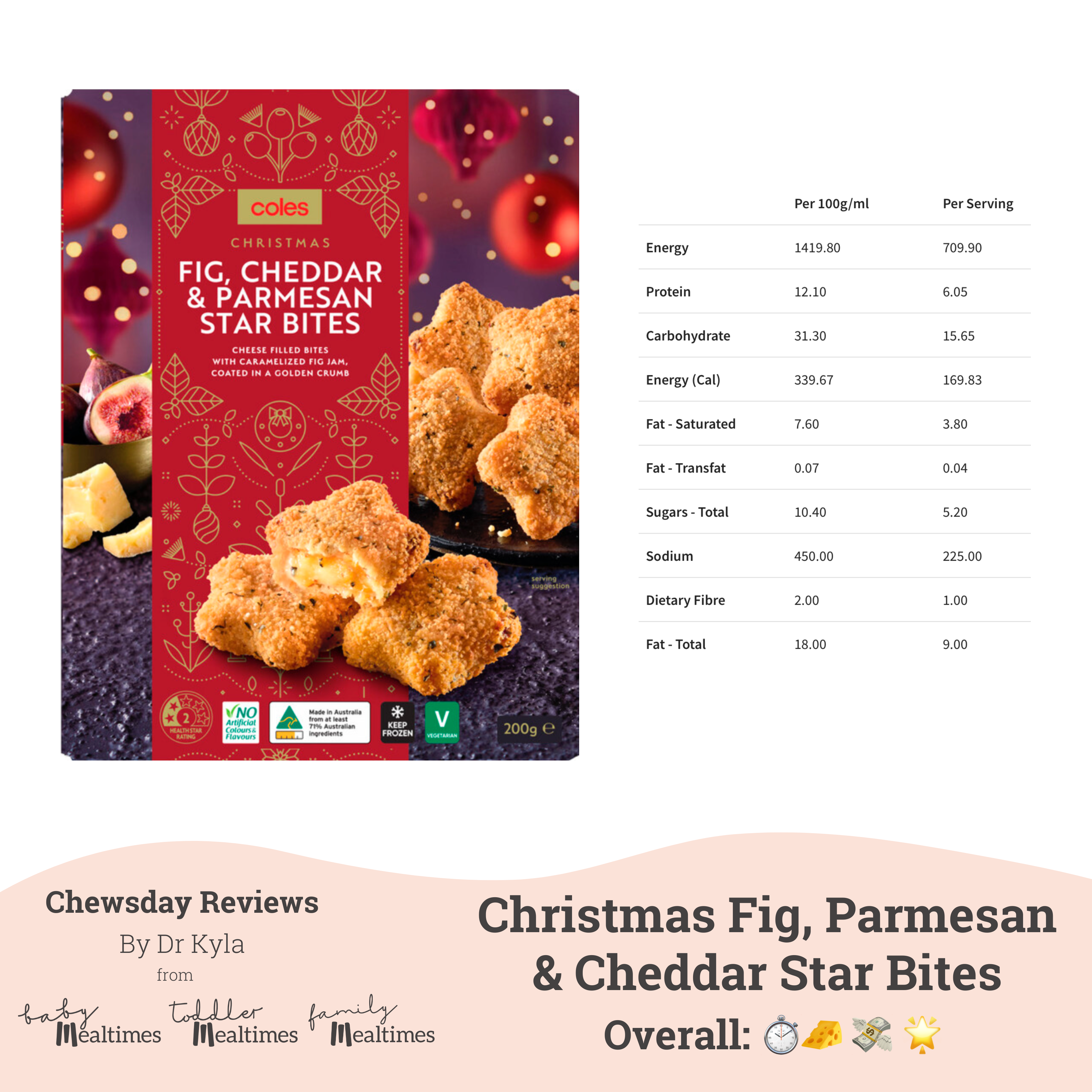 CR Christmas Fig, Parmesan & Cheddar Star Bites