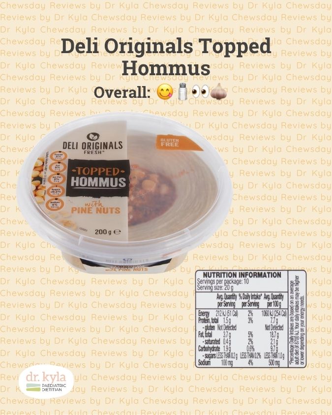 CR Aldi Deli Originals Topped Hommus