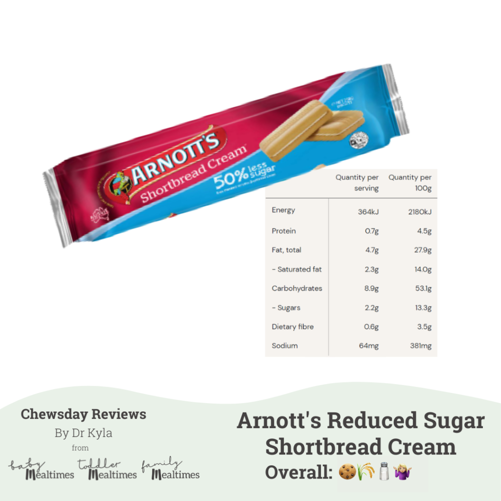 Arnott's Reduced Sugar Shortbread Cream