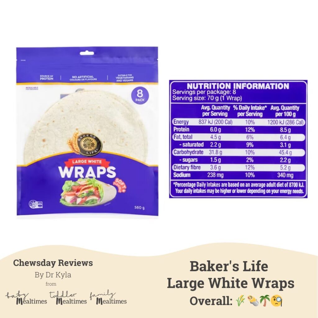 Bakers Life Large White Wraps