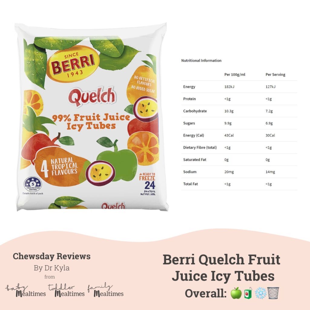 CR Berri Quelch Fruit Juice Icy Tubes