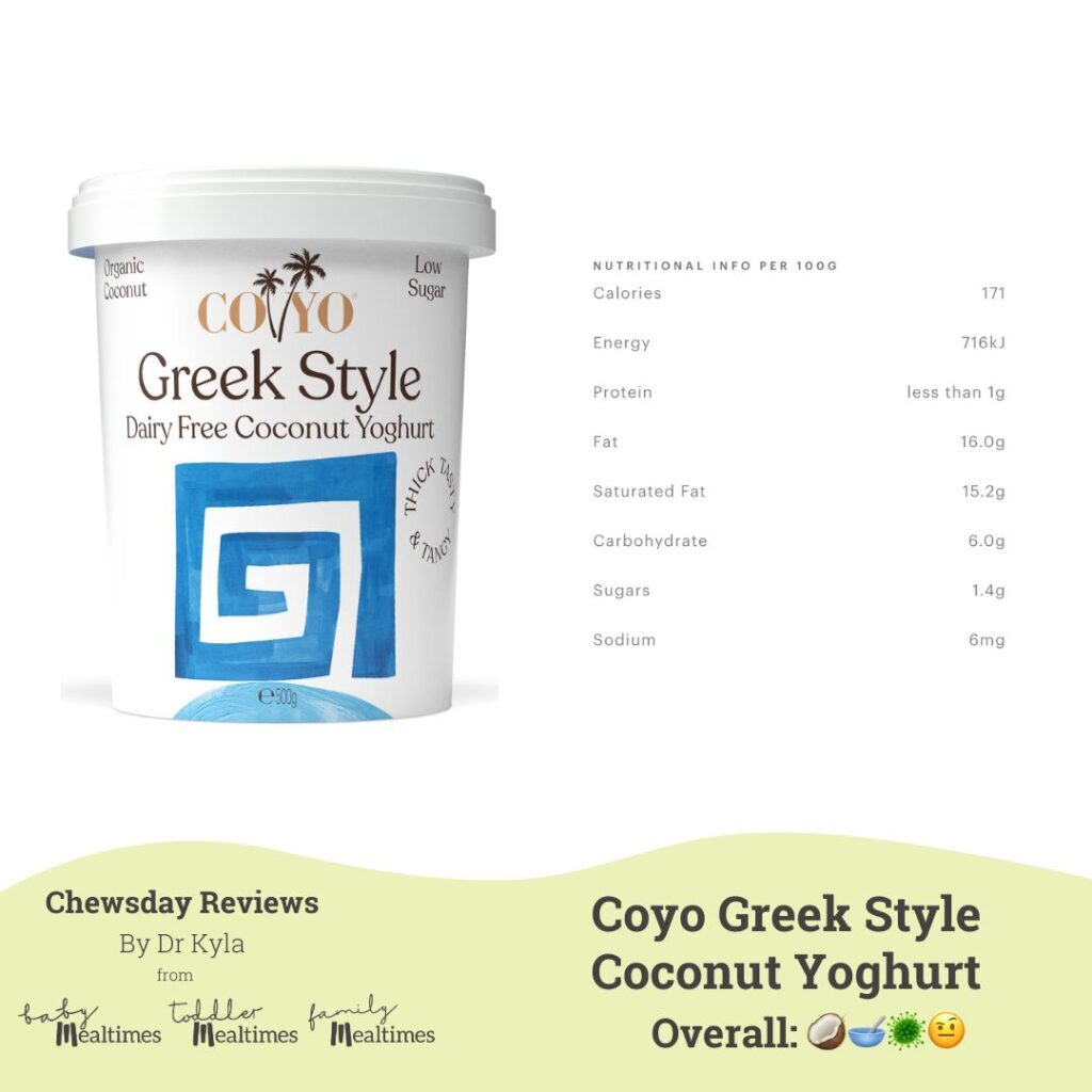 CR Coyo Greek Style Dairy Free Coconut Yoghurt