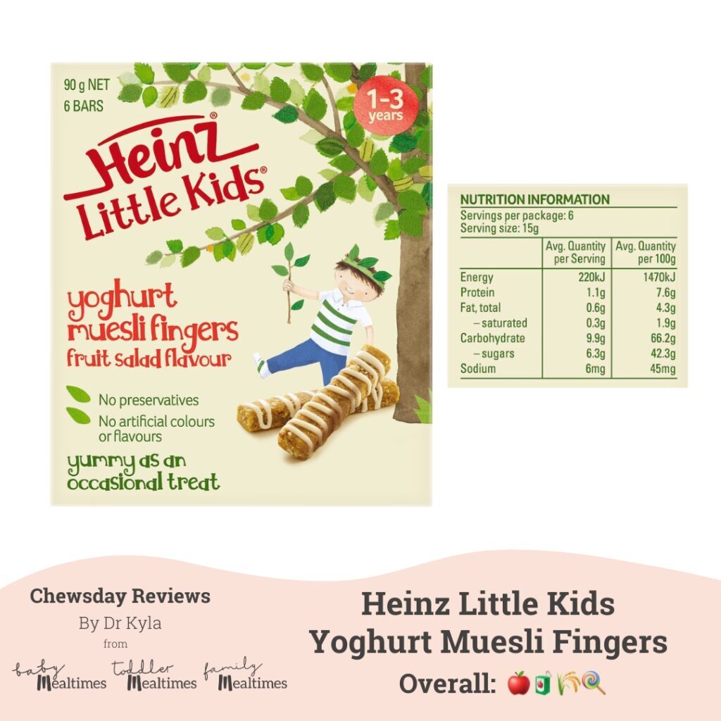 CR Heinz Little Kids Fruit Salad Yoghurt Muesli Fingers