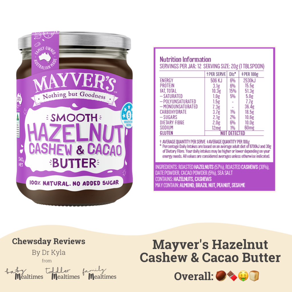 CR Mayver's Hazelnut Cacao & Cashew Butter