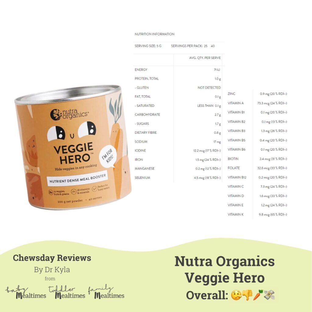 CR Nutra Organics Veggie Hero