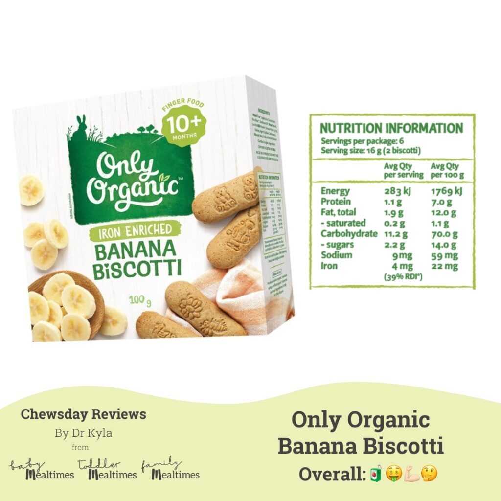 CR Only Organic Banana Biscotti