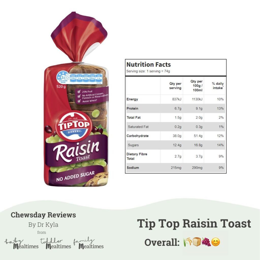 CR Tip top raisin toast
