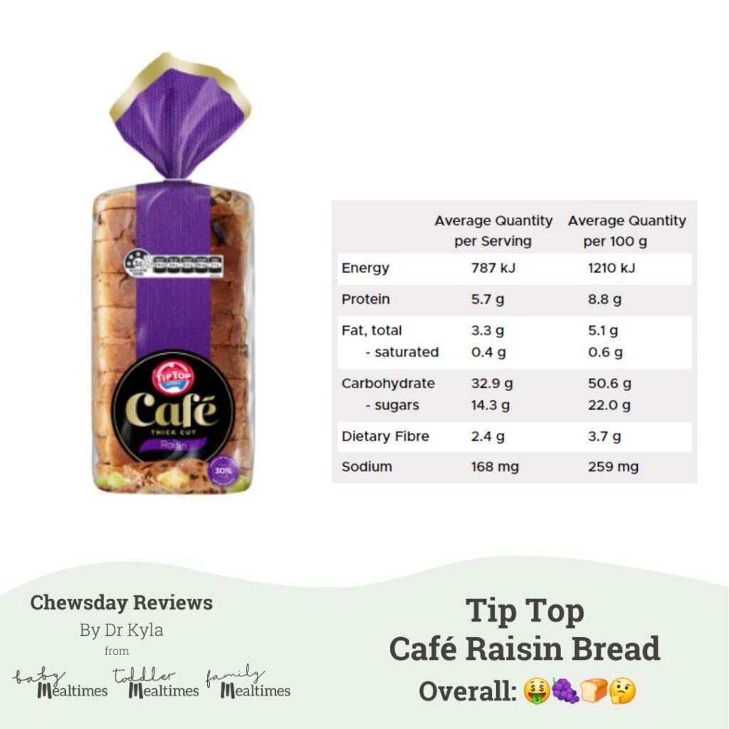 Tip Top Cafe Raisin Bread